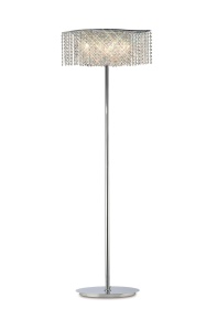 IL30576  Fabio Crystal 165cm Floor Lamp 4 Light